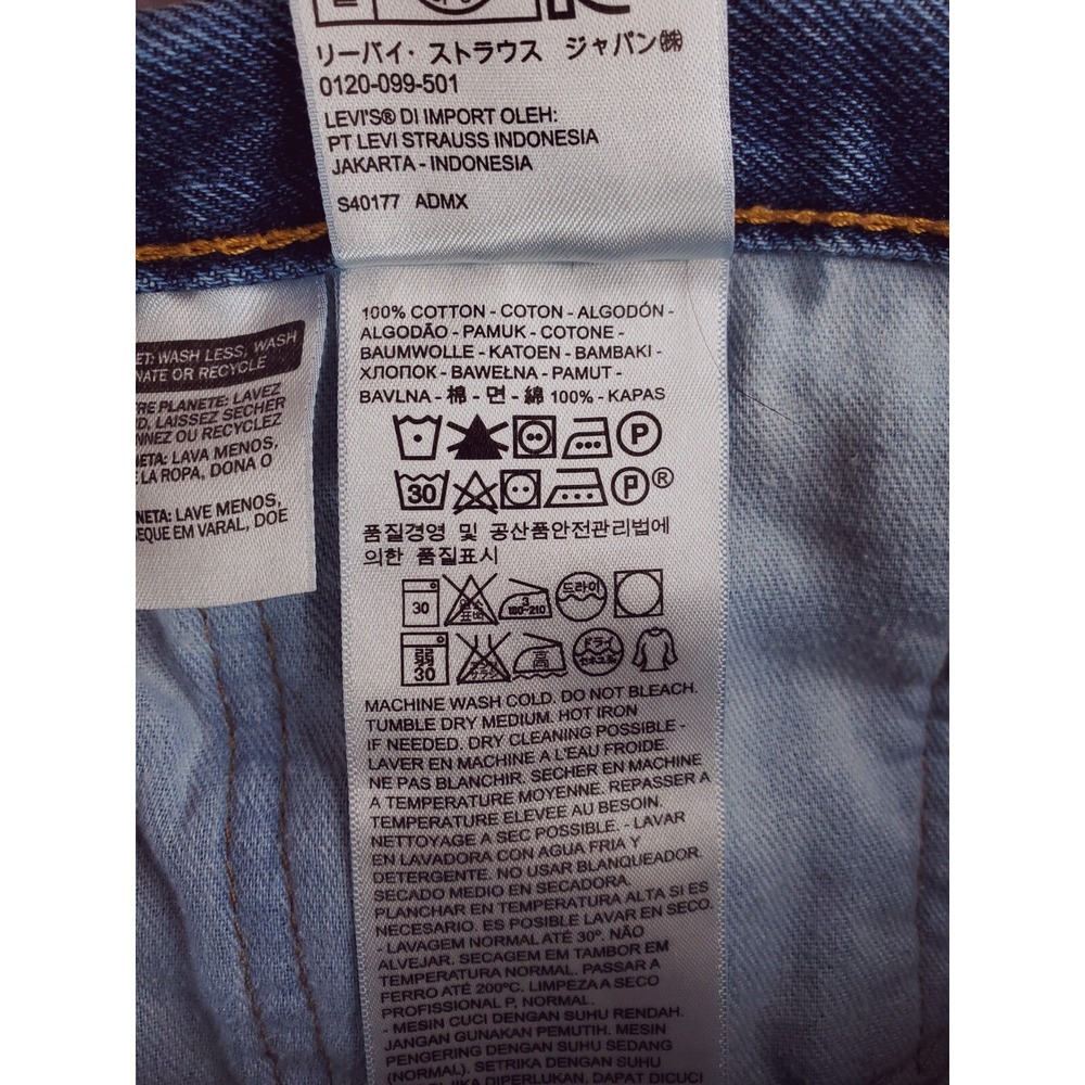 Levis 505 Jeans Mens 36x29 Blue Regular Straight Stone Wash Red Tab Work Pants - Picture 9 of 15